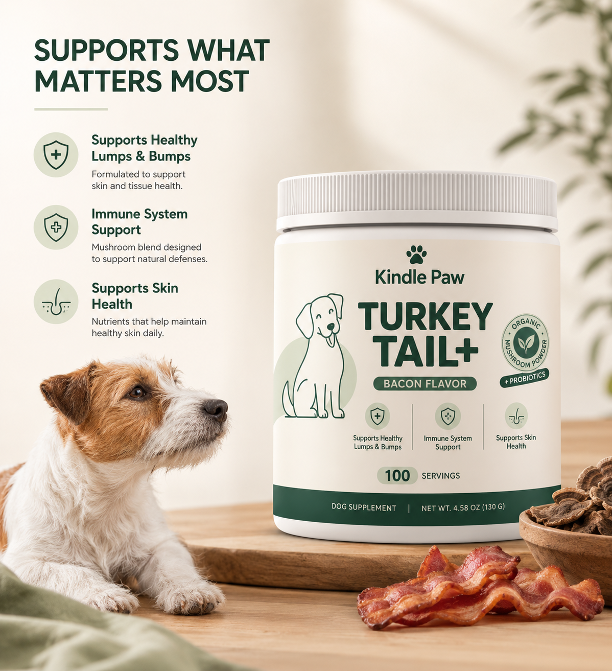 Turkey Tail: Immune Support & Healthy Skin 🐾 100% Natural