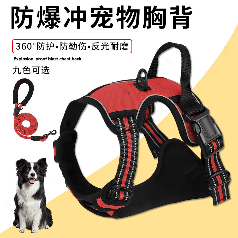 <font dir="auto" style="vertical-align: inherit;"><font dir="auto" style="vertical-align: inherit;">Exclusief grensoverschrijdend nylon hondentuigje/lijn voor grote honden, reflecterend, explosiebestendig en schokbestendig.</font></font>
