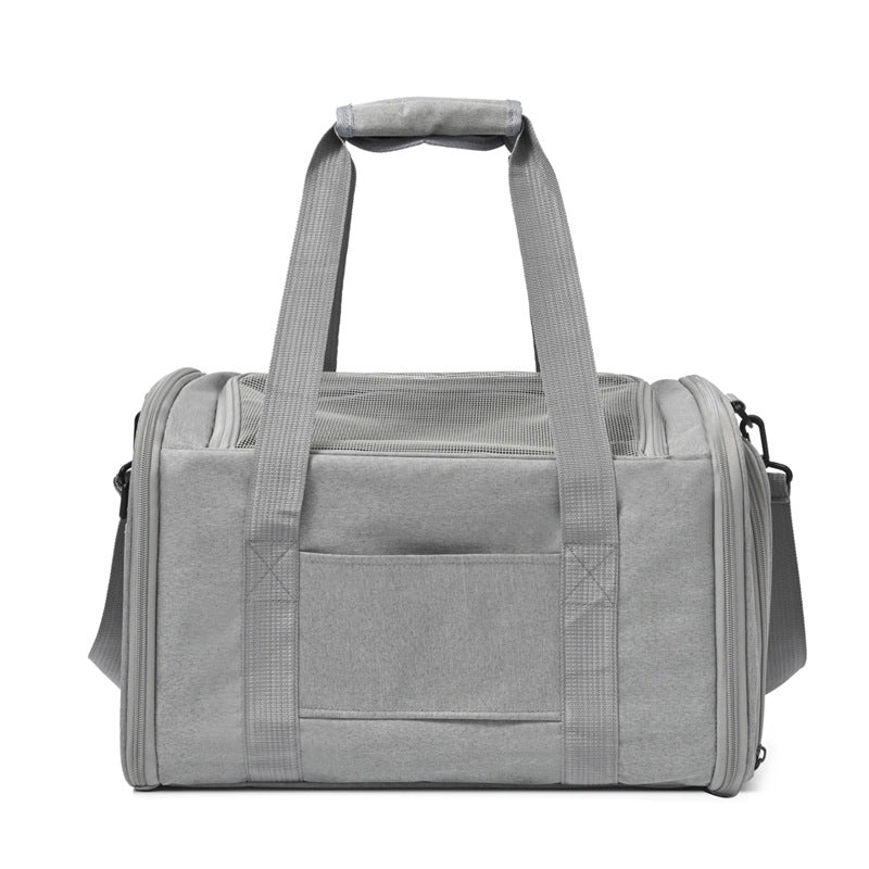 <font dir="auto" style="vertical-align: inherit;"><font dir="auto" style="vertical-align: inherit;">Volledig open en ademende reistas voor huisdieren, autotas, tas voor kleine honden en katten, gemakkelijk op te vouwen schoudertas/crossbodytas voor honden
